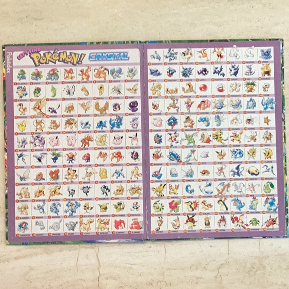 Let’s Find Pokemon Crystal Book 2009 Hardcover Large Pikachu Lugia Charizard - Picture 5 of 16